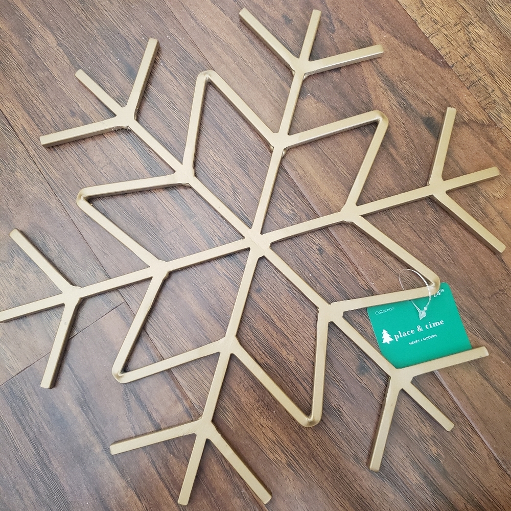 Gold Metal Snowflake